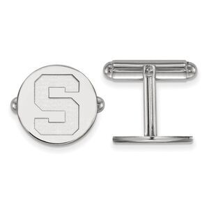 Sterling Silver Michigan State University Cuff Links